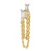 1pcs 925 Sterling Silver Zirconia Chain Ear Climber Stud Earring 40200097