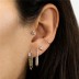 1pcs 925 Sterling Silver Zirconia Chain Ear Climber Stud Earring 40200097