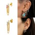 1pcs 925 Sterling Silver Zirconia Chain Ear Climber Stud Earring 40200097