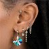 1pcs 925 Sterling Silver Zirconia Chain Ear Climber Stud Earring 40200097