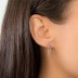 1pcs 925 Sterling Silver Zirconia Chain Ear Climber Stud Earring 40200097