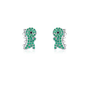 Kids 925 Silver Zirconia Dinosaur Stud Earring 40200098