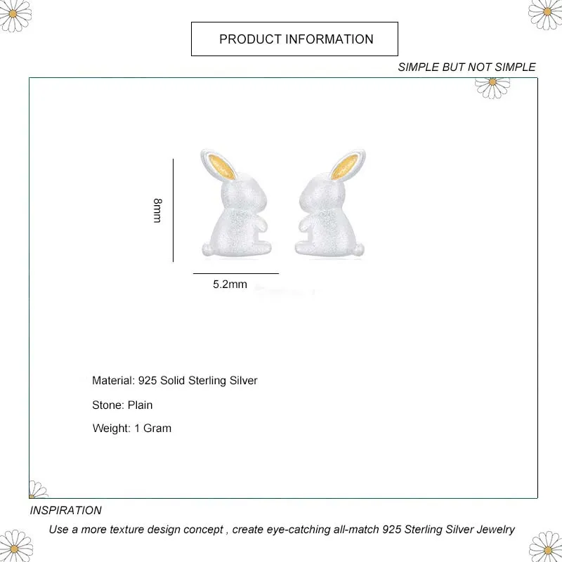 Kids 925 Silver Rabbit Stud Earring 40200099 - image1
