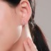 925 Sterling Silver Zirconia Snake Stud Earring 40200101