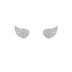 925 Sterling Silver Zirconia Angel Wing Stud Earring 40200103