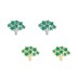 Kids 925 Silver Zirconia Trees Stud Earring 40200106
