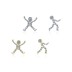 Kids 925 Silver Zirconia Dancing Robot Stud Earring 40200107