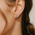 925 Sterling Silver Turquoise Fatima Hand Stud Earring 40200108