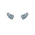 925 Sterling Silver Turquoise Leaf Stud Earring 40200109