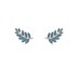 925 Sterling Silver Turquoise Leaf Stud Earring 40200109