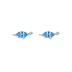 Kids 925 Silver Blue Zirconia Dinosaur Stud Earring 40200111