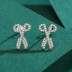 Kids 925 Silver Zirconia Scissor Stud Earring 40200112