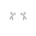 Kids 925 Silver Zirconia Scissor Stud Earring 40200112