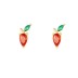 Kids 925 Silver Zirconia Carrot Stud Earring 40200113