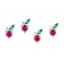 Kids 925 Silver Zirconia Cherry Stud Earring 40200114