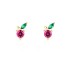 Kids 925 Silver Zirconia Cherry Stud Earring 40200114