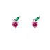 Kids 925 Silver Zirconia Cherry Stud Earring 40200114