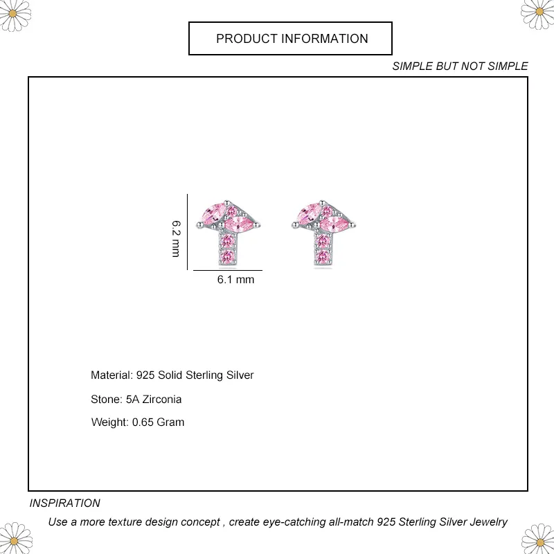 Kids 925 Silver Zirconia Vegetable Stud Earring 40200116 - image1