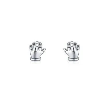 925 Sterling Silver Hand Stud Earring 40200122