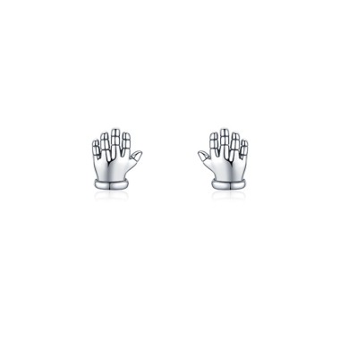 925 Sterling Silver Hand Stud Earring 40200122