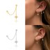 1pcs 925 Sterling Silver Star Tassel Stud Earrings 40200124