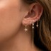 1pcs 925 Sterling Silver Star Tassel Stud Earrings 40200124