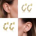 925 Sterling Silver Sparkle Zirconia Stud Earrings 40200125