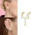 925 Sterling Silver Zirconia Tassel Stud Earrings 40200128