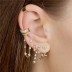 925 Sterling Silver Zirconia Tassel Stud Earrings 40200128