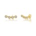 Cubic Zirconia Line Silver Stud Earrings 40200129