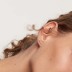 Cubic Zirconia Line Silver Stud Earrings 40200129