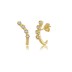 Cubic Zirconia Waved Line Silver Stud Earrings 40200130