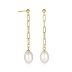 Pearls Silver Chain Stud Earrings 40200131