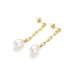 Pearls Silver Chain Stud Earrings 40200131