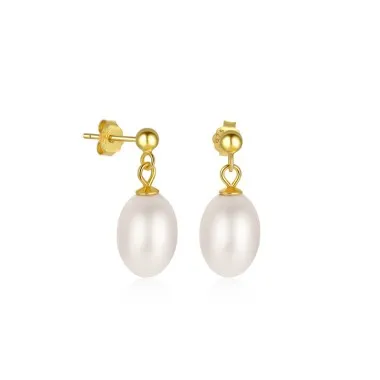 925 Sterling Silver Pearl Stud Earrings 40200135