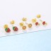 Kids 925 Silver Orange Fruit Stud Earrings 40200136