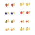 Kids 925 Silver Mangosteen Fruit Stud Earrings 40200140