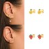 Kids 925 Silver Strawberry Fruit Stud Earrings 40200139