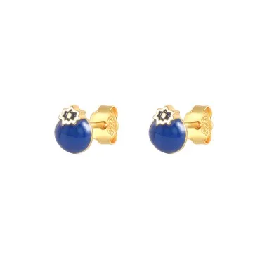 Kids 925 Silver Mangosteen Fruit Stud Earrings 40200140