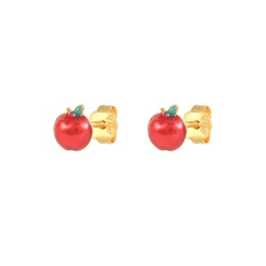 Kids 925 Silver Apple Fruit Stud Earrings 40200141
