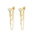 925 Silver Cubic Zirconia Flower Stud Earrings 40200145