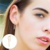 1pcs 925 Silver Cubic Zirconia Thread Through Stud Earrings 40200147
