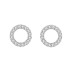 925 Sterling Silver Zirconia Round Stud Earrings 40200153