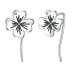 925 Sterling Silver Vintage Flowers Stud Earrings 40200155