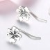 925 Sterling Silver Vintage Flowers Stud Earrings 40200155