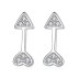 925 Sterling Silver Zirconia Arrows Stud Earrings 40200156