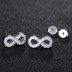 925 Sterling Silver CZ Infinity Stud Earrings 40200161