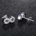 925 Sterling Silver CZ Infinity Stud Earrings 40200161