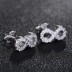 925 Sterling Silver CZ Infinity Stud Earrings 40200161