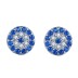 925 Sterling Silver Zirconia Evil Eye Stud Earrings 40200164